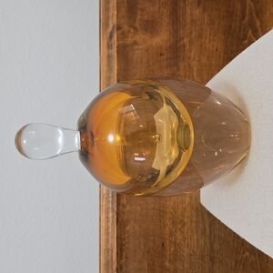 European Art Glass Sommerso Perfume Bottle With Dauber Signed